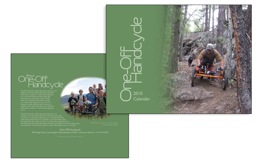 one off handcycle calendar design cummington goshen plainfield ashfield